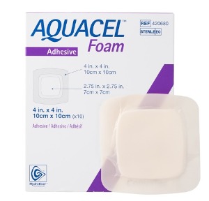 (3) Convatec 아쿠아셀폼 Adhesive 접착성 Acuacel Foam #421149 8cmx13cm 10장/팩