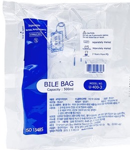 (1) 협성 바일백 500ml 일회용 #HS-U-400-3 Bile bag  With Luer-Lock Connector