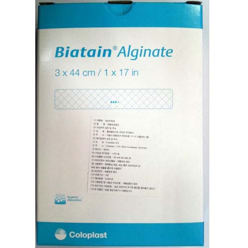 (2) Coloplast 바이아테인 알지네이트 #3740 씨솝 Biatain Alginate(Seasorb Filler) 3cm X 44cm 6개/팩